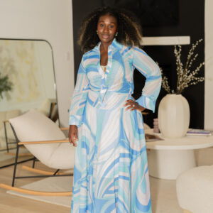 Pastel Swirl Print Two-Piece Set