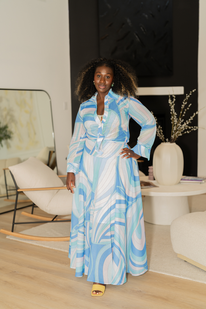 Pastel Swirl Print Two-Piece Set